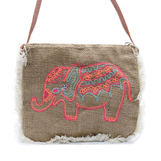Elephant Embroidery - Fab Fringe Bag UnikCraft India